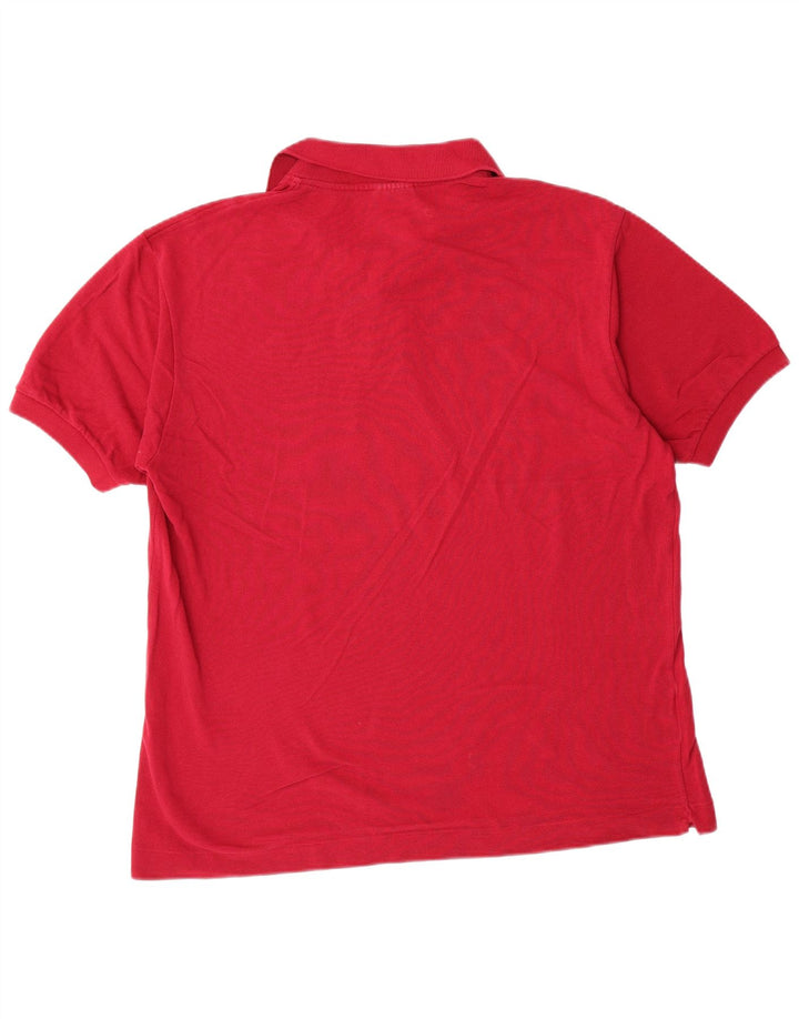 LACOSTE Polo para hombre talla 5 grande rojo algodón clásico