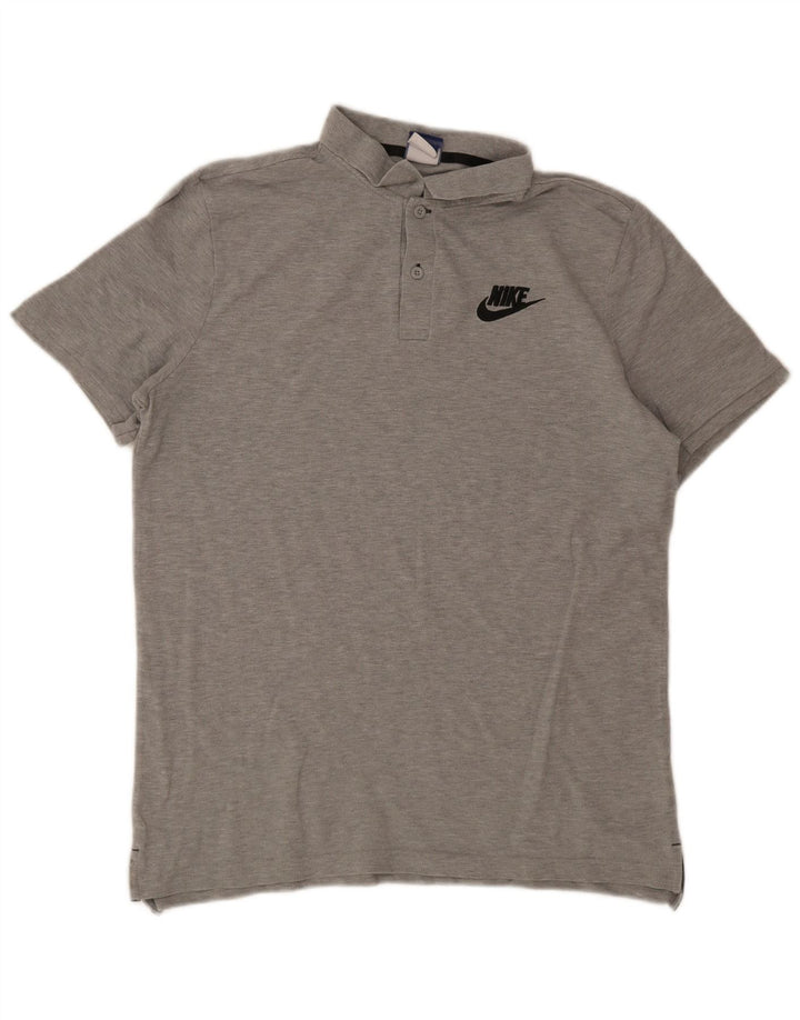 Nike Polo para hombre de algodón moteado gris grande