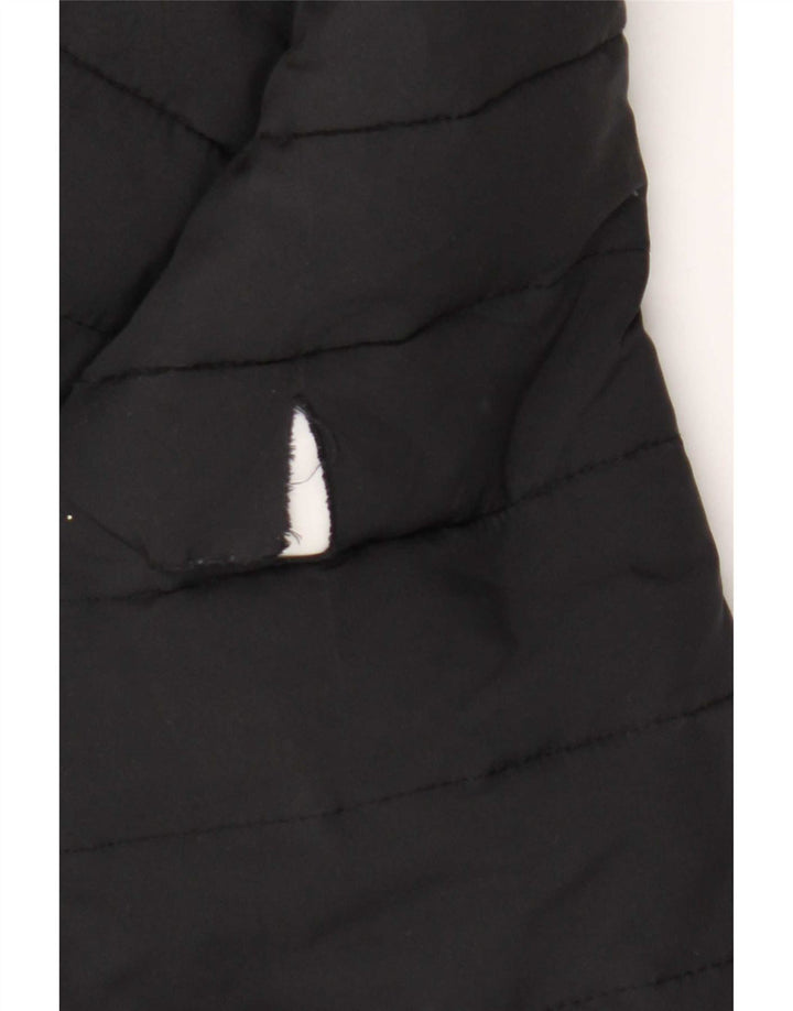 Zara Hombre Chaqueta Acolchada UK 40 Grande Poliéster Negro