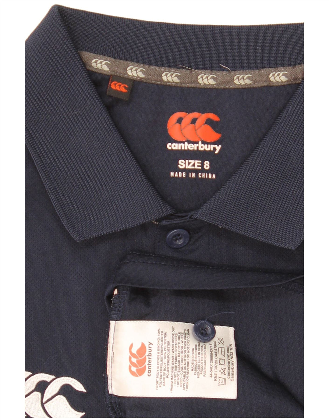 Canterbury Polo para mujer UK 8 Small Azul marino Poliéster