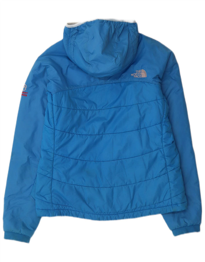 The North Face Chaqueta acolchada con capucha para mujer UK 40 Medium Blue Nylon