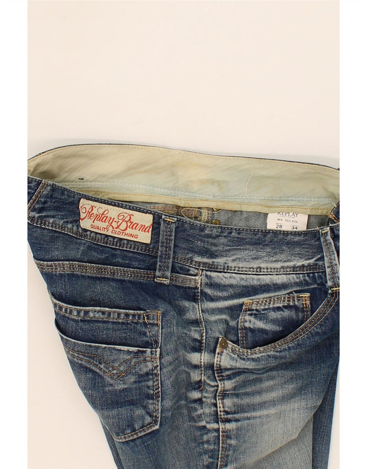 REPLAY Womens Slim Jeans W28 L28 Blue Cotton Vintage Replay and Second-Hand Replay from Messina Hembry 