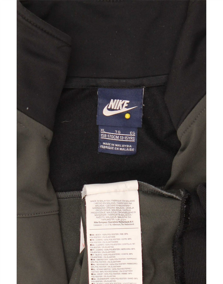 Nike Chaqueta de chándal para niños 13-14 años XL Gris Colorblock Poliéster