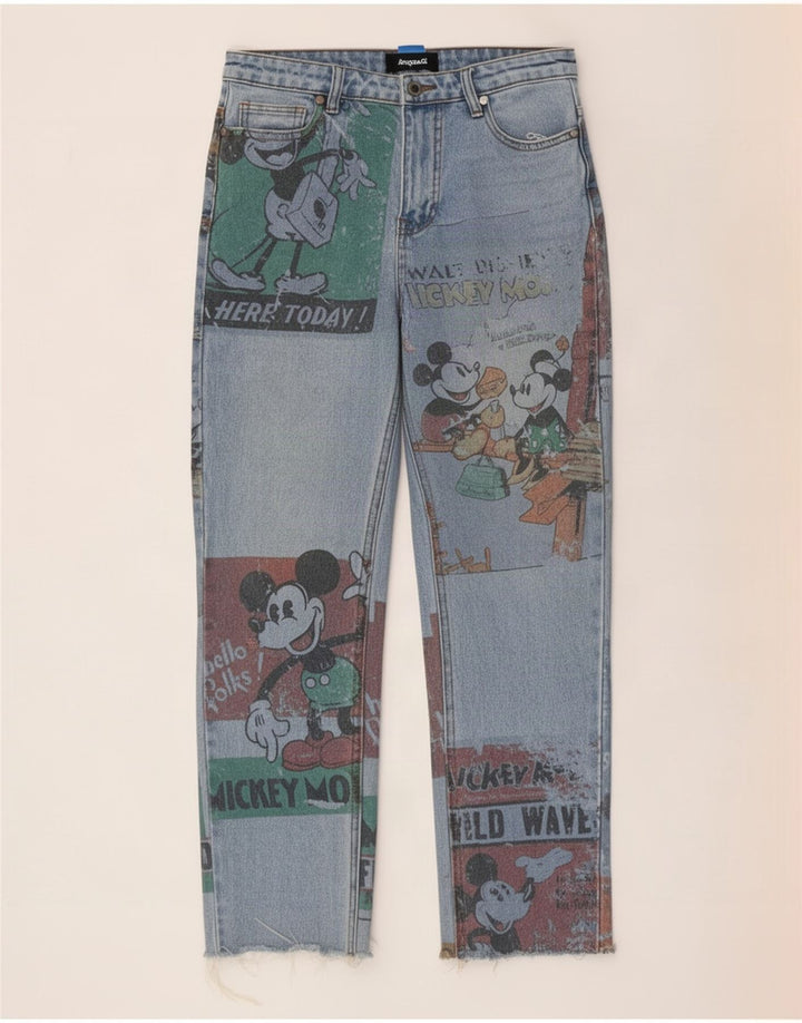 Vaqueros rectos Disney para mujer Desigual EU 38 Medium W28 L26 Blue Patchwork
