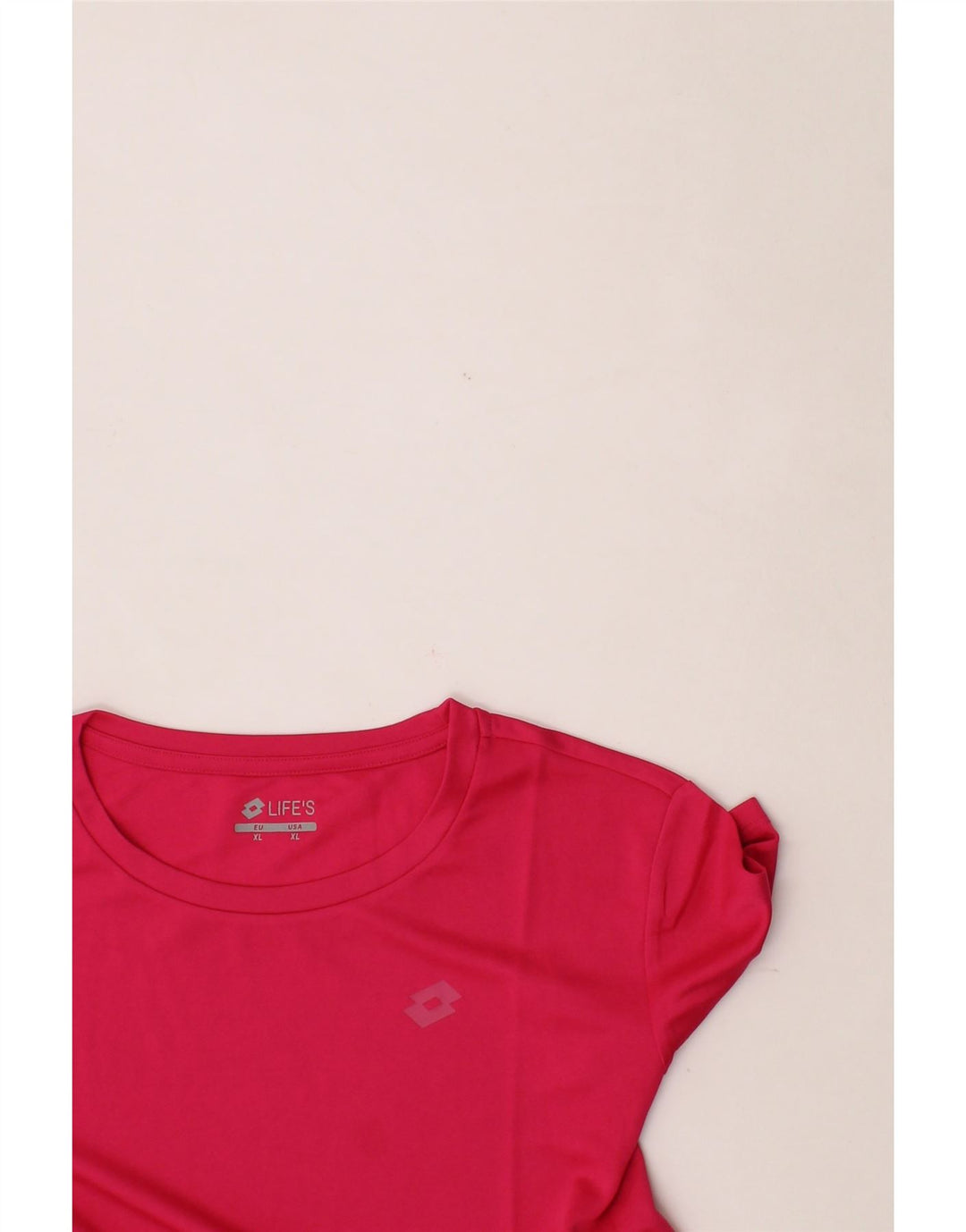 LOTTO Womens T-Shirt Top UK 18 XL Pink Polyester Vintage Lotto and Second-Hand Lotto from Messina Hembry 