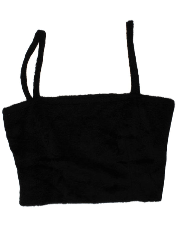 Mariella Burani Top corto Amuleti para mujer UK 44 Viscosa negra mediana