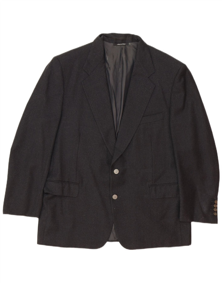 Yves Saint Laurent Chaqueta blazer de 2 botones para hombre IT 56 3XL Clásico de lana gris