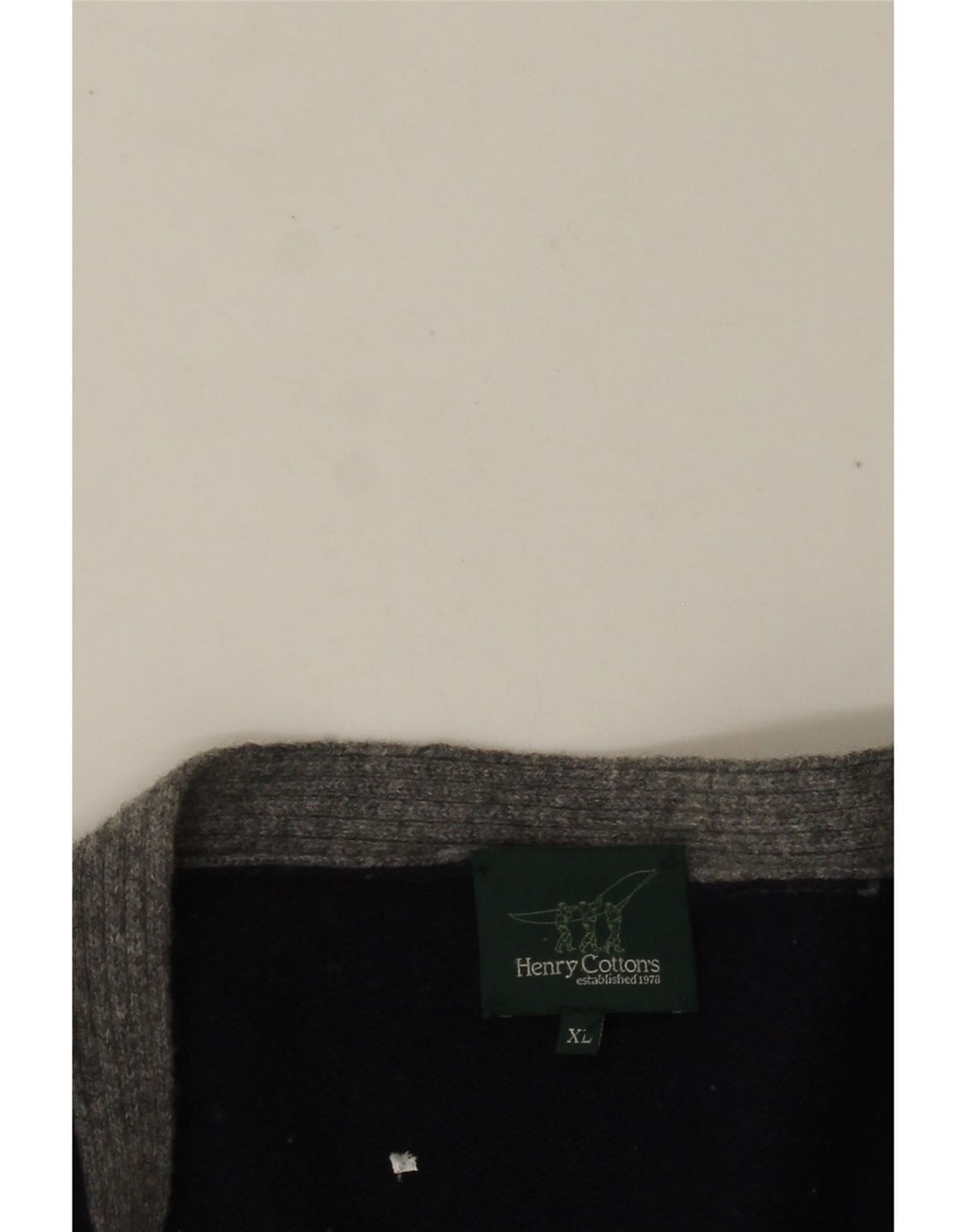 HENRY COTTONS Suéter tipo cárdigan para hombre XL Azul marino Colorblock