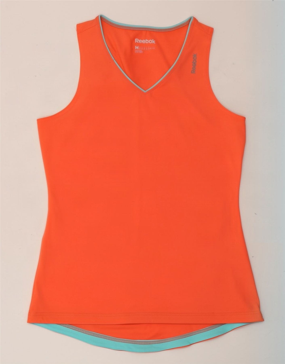 Reebok Mujer Chaleco Top UK 12/14 Medio Naranja Poliéster