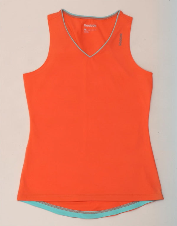 Reebok Mujer Chaleco Top UK 12/14 Medio Naranja Poliéster