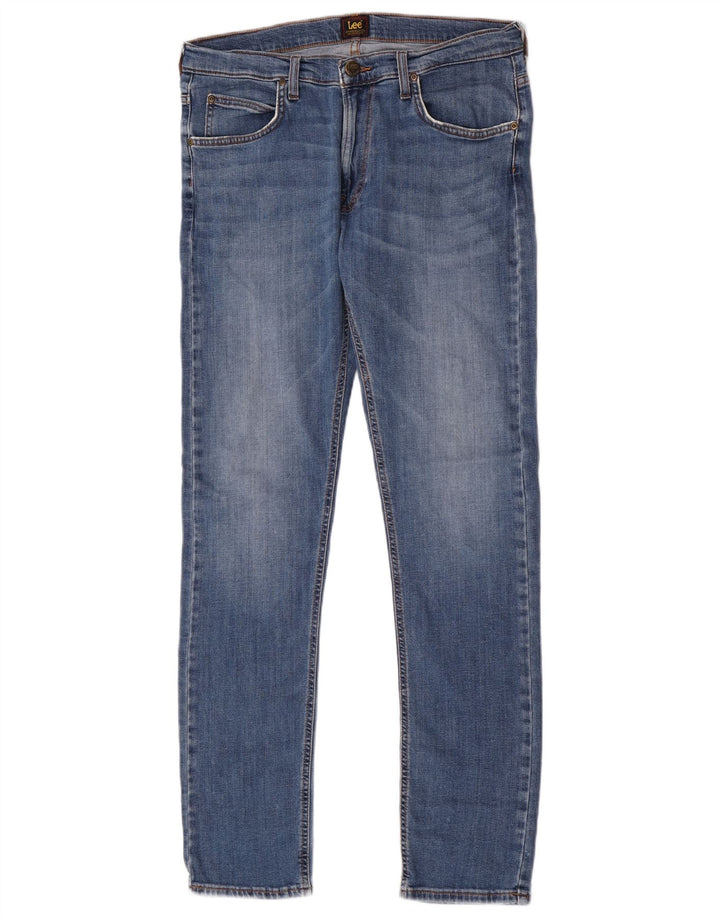 Vaqueros Lee Luke Slim para Hombre W32 L34 Algodón Azul