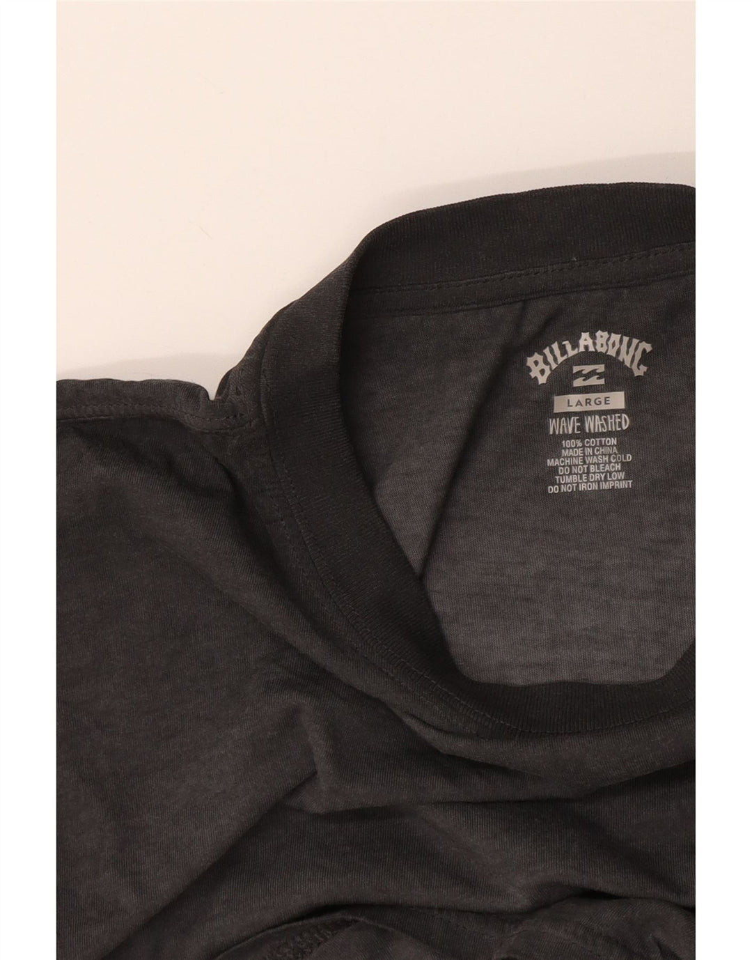 Billabong Hombre Camiseta Gráfica Top Grande Gris Algodón