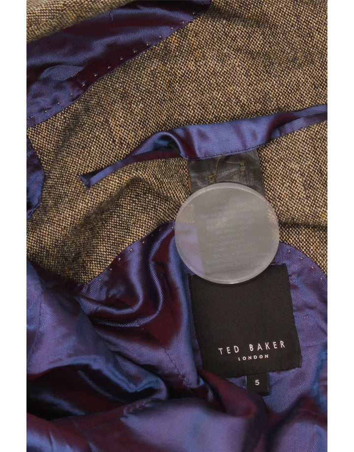 Ted Baker Chaqueta tipo blazer de 2 botones para hombre Talla 5 XL Poliéster marrón