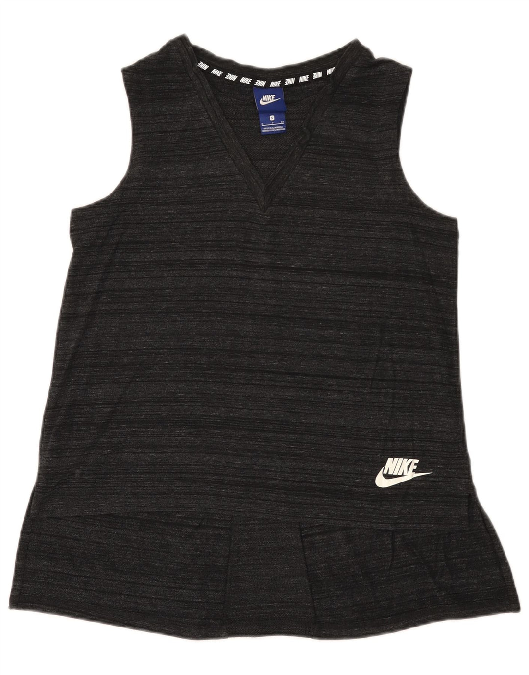 Nike - Camiseta sin mangas para mujer, talla 10, color gris pequeño