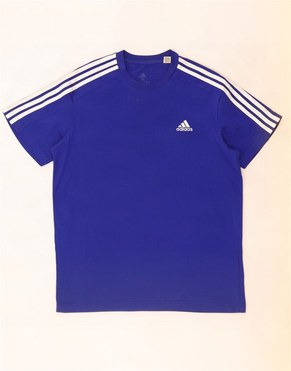 Camiseta Adidas Hombre Top Azul Medio Algodón