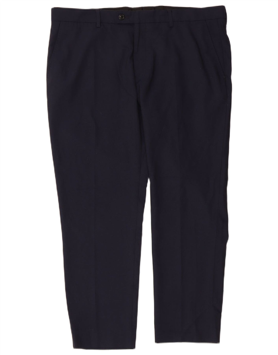 ZARA Hombre Pantalón Traje Slim W36 L26 Azul Marino