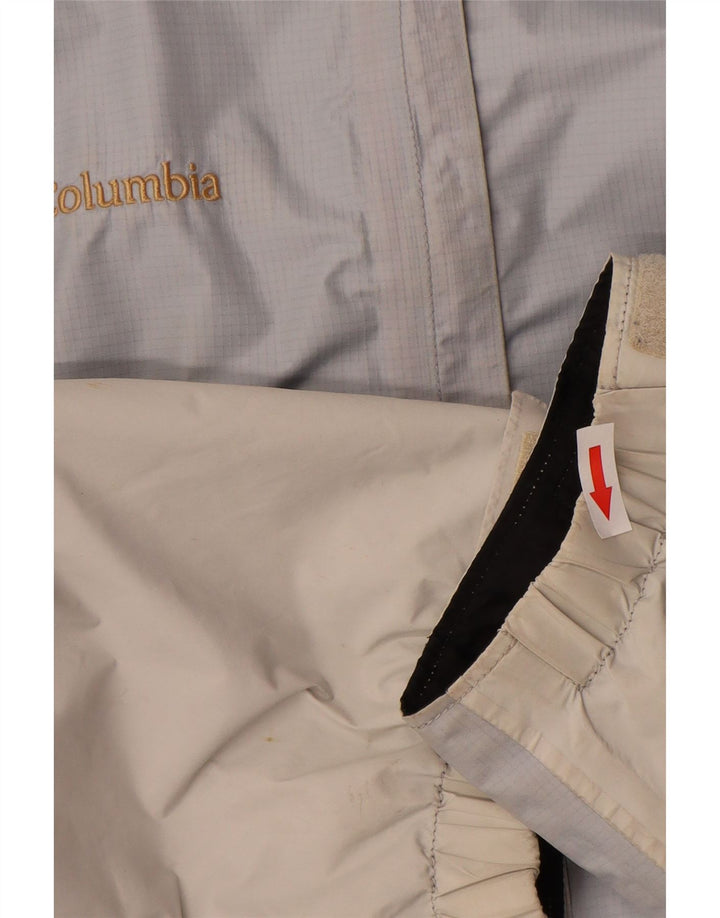 Columbia Chaqueta impermeable con capucha Interchange para mujer, talla 40, color blanco