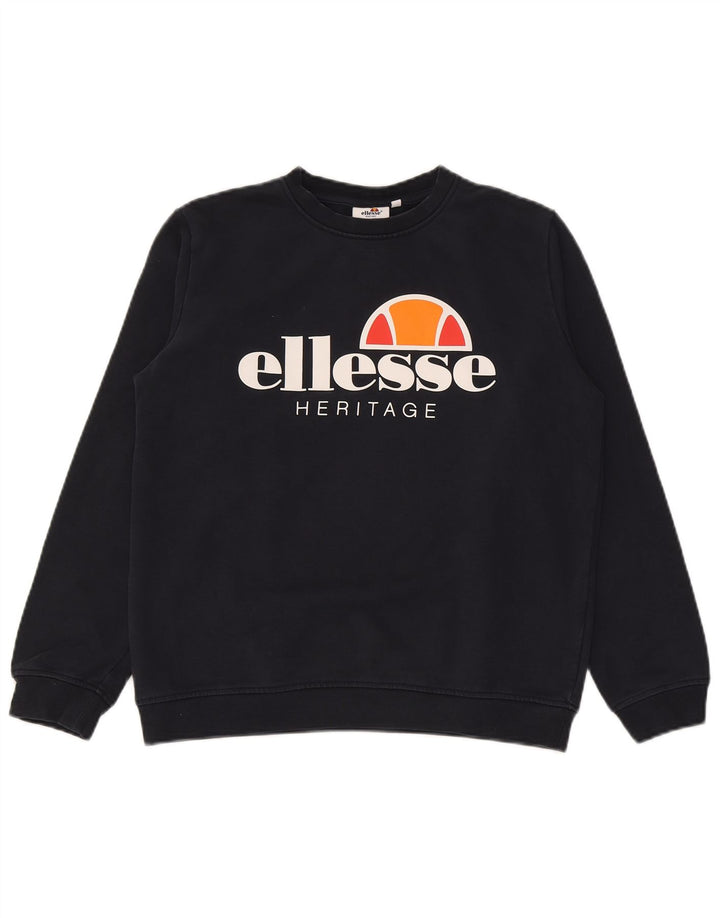 Ellesse Heritage Graphic Sudadera Jumper para niños 13-14 años Azul Marino