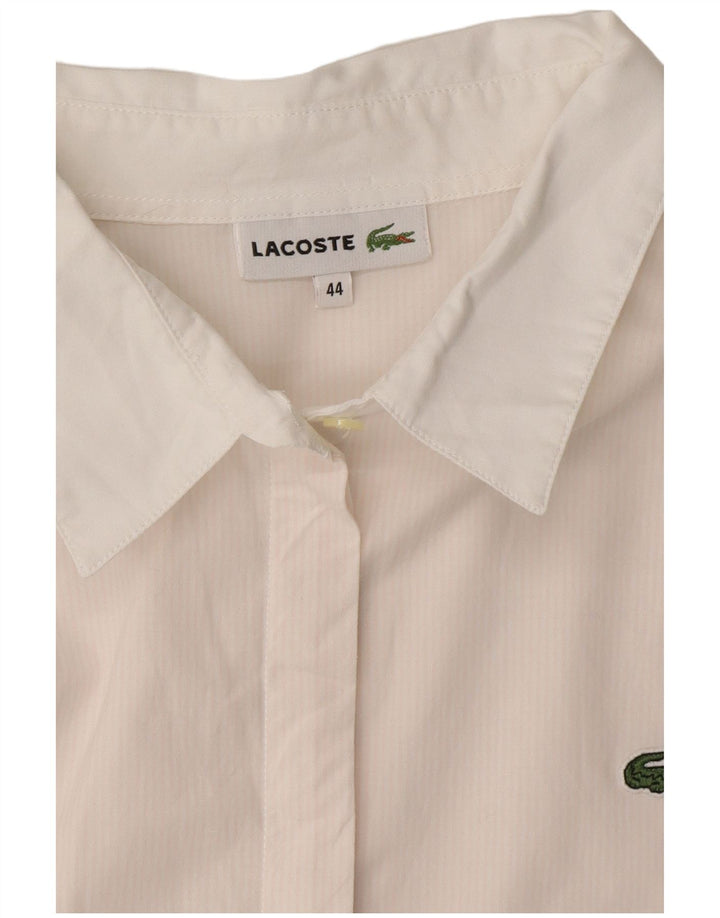 Camisa LACOSTE para mujer talla 44 grande rosa a rayas