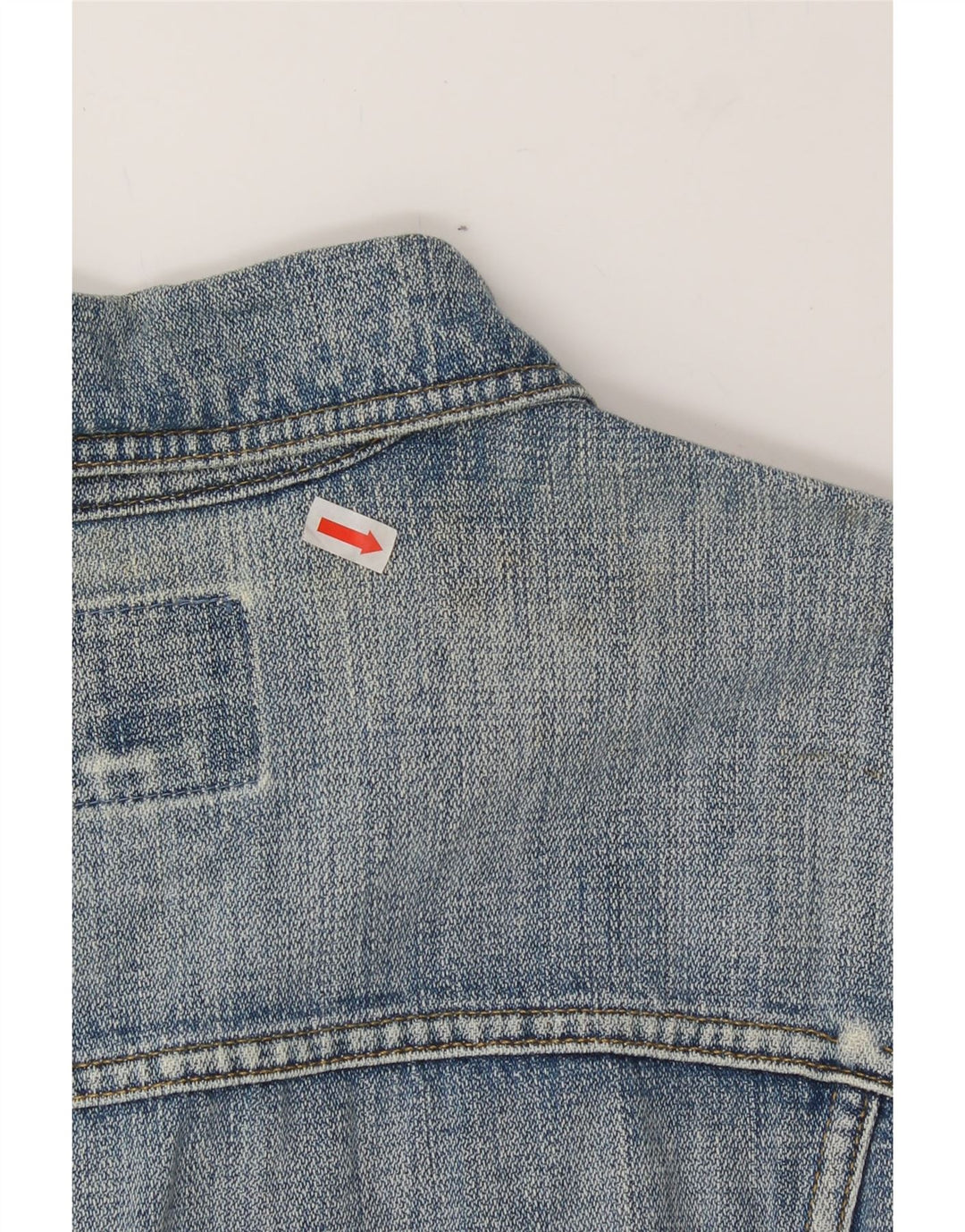 INDIAN RAGS Womens Denim Jacket UK 14 Medium Blue Cotton Classic Vintage Indian Rags and Second-Hand Indian Rags from Messina Hembry 