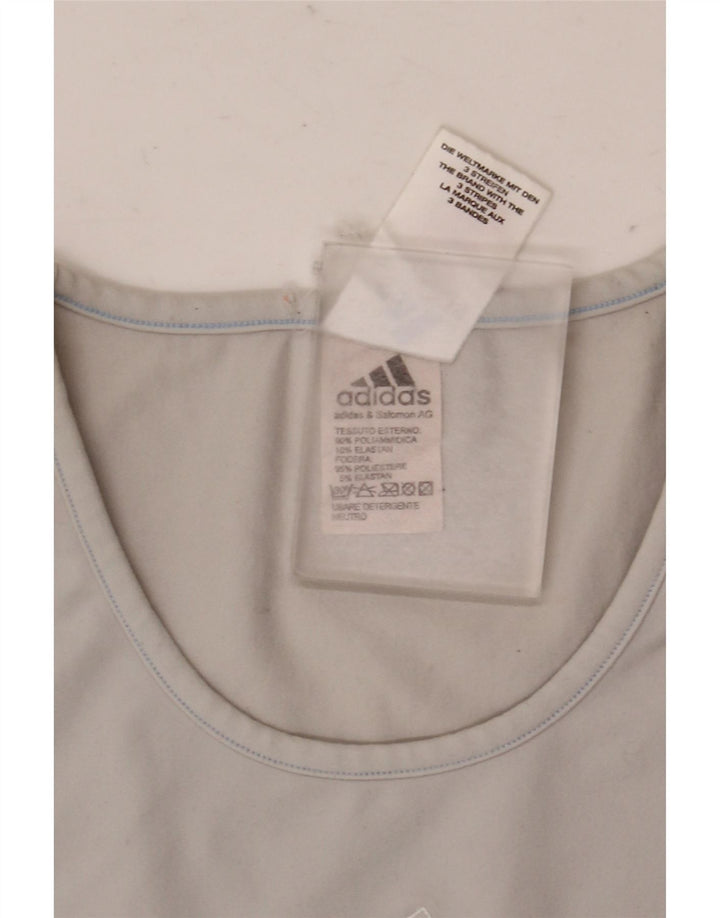 Adidas - Camiseta para mujer (talla 40), color gris medio, poliamida