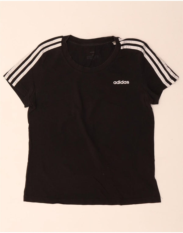 ADIDAS Camiseta Mujer Top UK 12/14 Mediano Negro Algodón