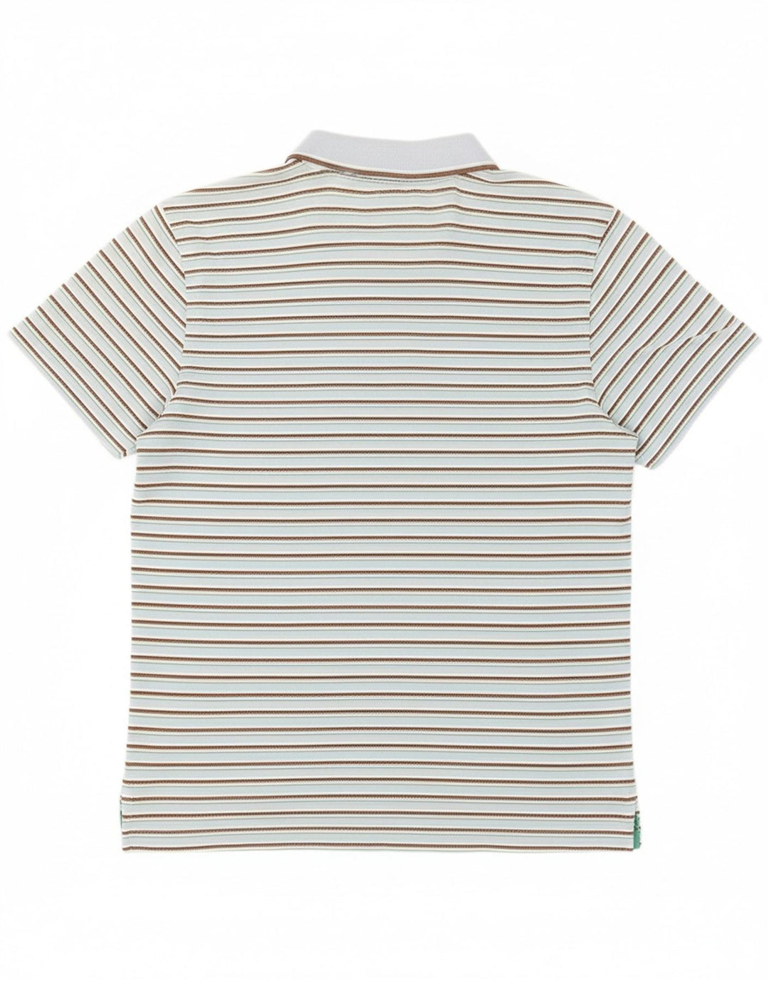 MARLBORO CLASSICS Mens Polo Shirt Medium Blue Striped Cotton Vintage Marlboro Classics and Second-Hand Marlboro Classics from Messina Hembry 