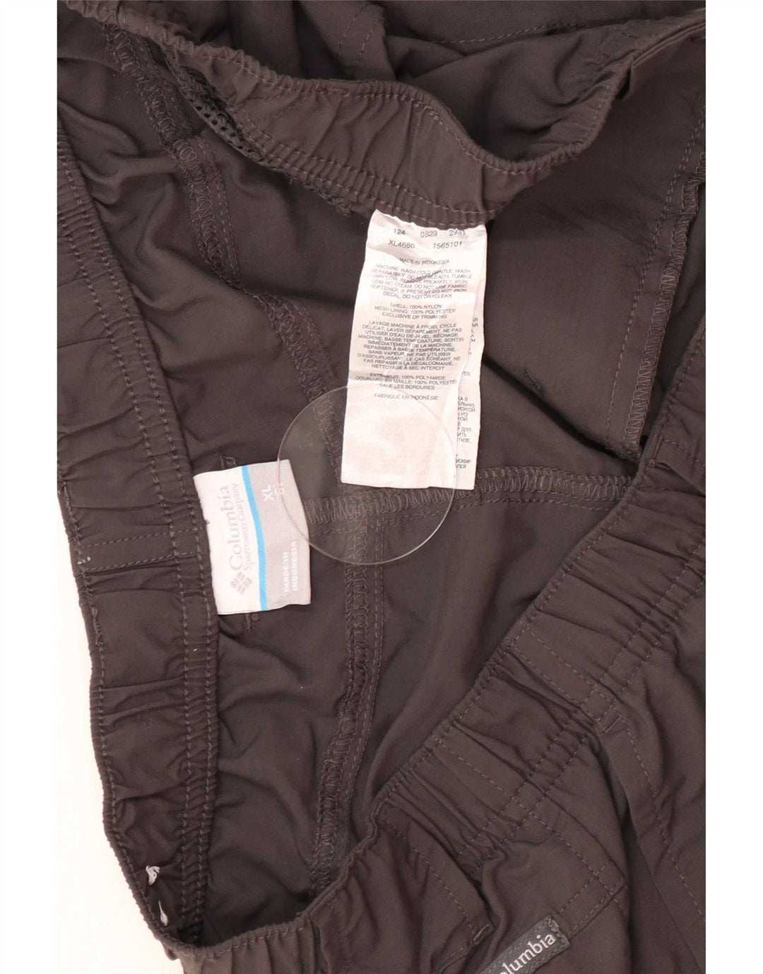 Columbia Pantalones cortos cargo para hombre XL W36 Nylon negro