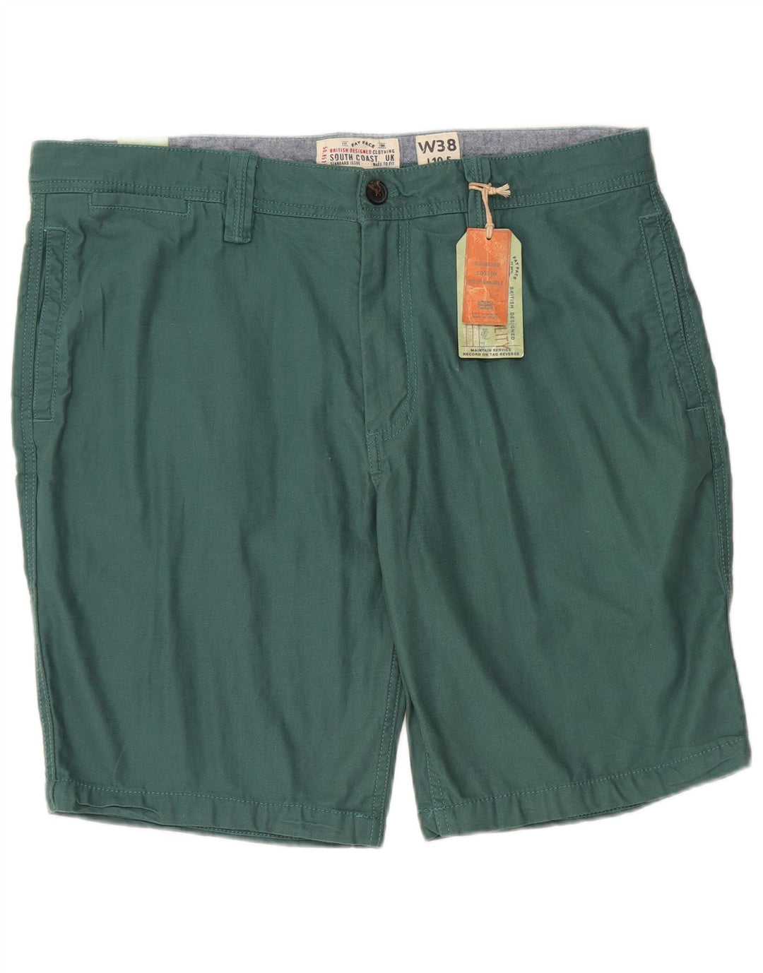 FAT FACE Pantalones cortos chinos para hombre W38 XL Algodón verde