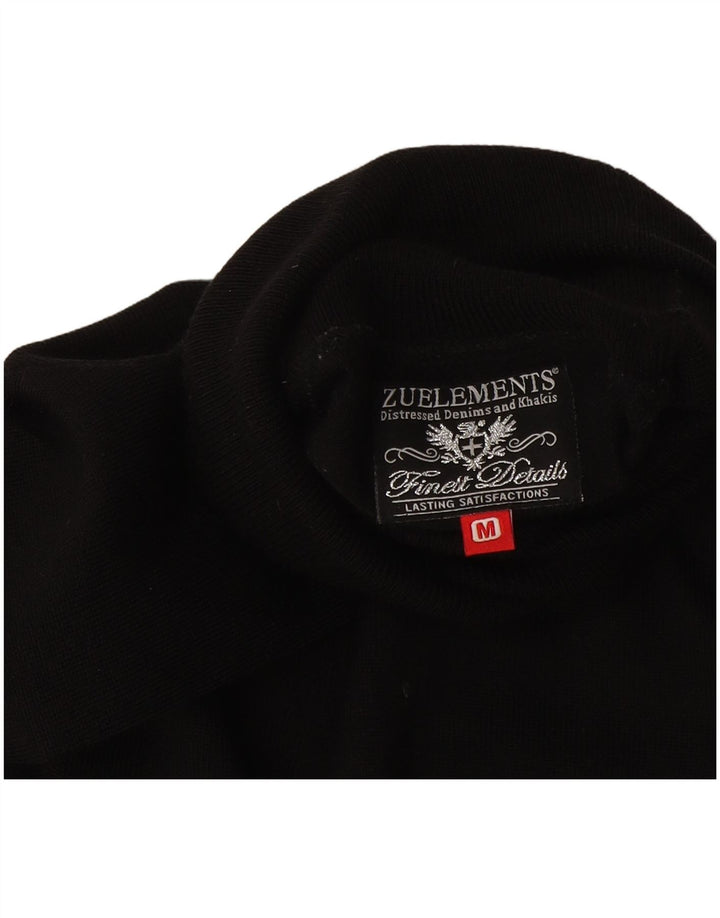 Zu Elements Suéter tipo jersey con cuello vuelto para mujer, talla 44, talla M, color negro