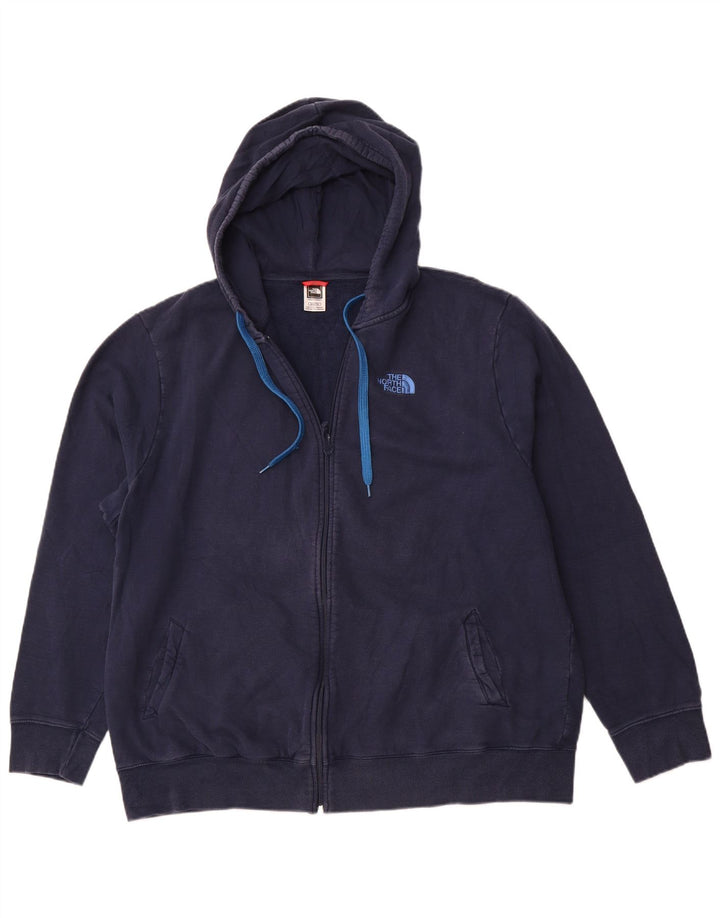 THE NORTH FACE Sudadera con capucha y cremallera para hombre 2XL Algodón azul marino