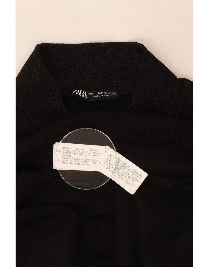 Zara Mujer Vestido Básico Sin Mangas UK 42 Marrón Medio Poliéster
