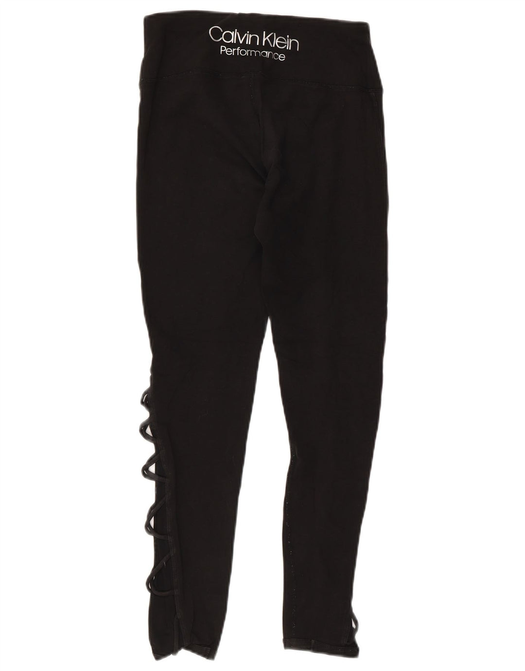 CALVIN KLEIN Leggings gráficos para mujer UK 10 Small Black Cotton