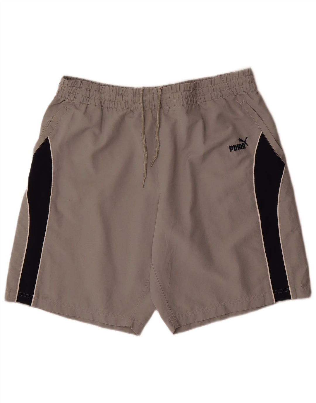 Puma Pantalones cortos deportivos para hombre XL Gris Colorblock Poliéster