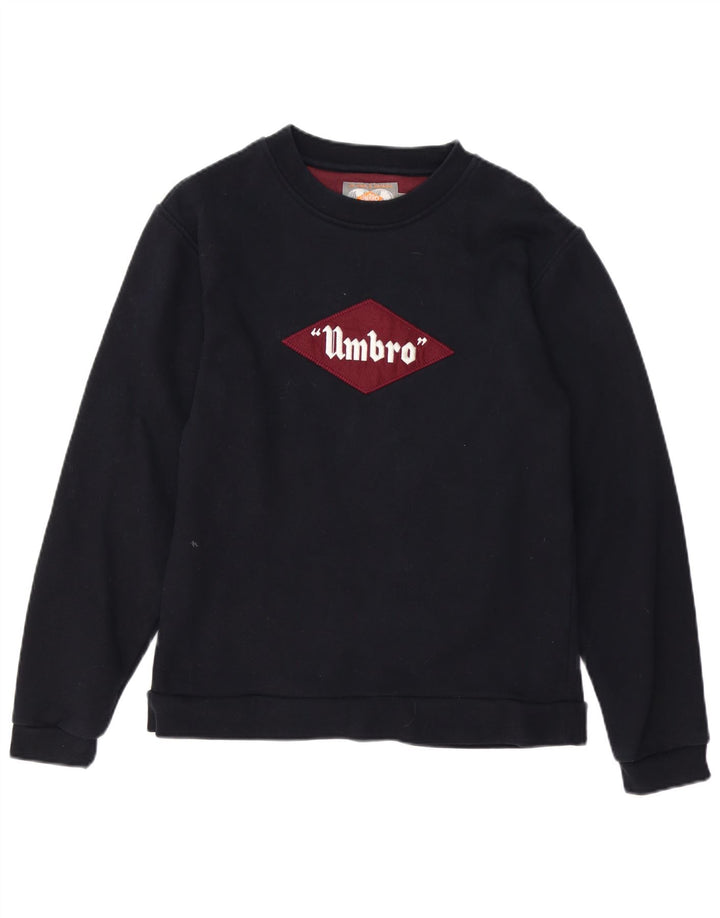 UMBRO Hombre Sudadera Gráfica Jersey Pequeño Algodón Negro