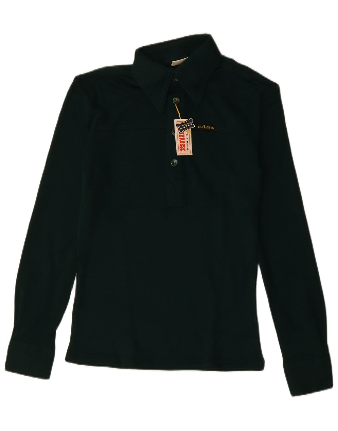 Vintage hombres pullover camisa tamaño 37 pequeño acrílico negro