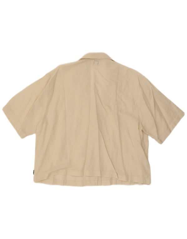 Wrangler Camisa extragrande de manga corta para mujer UK 46 Large Off White