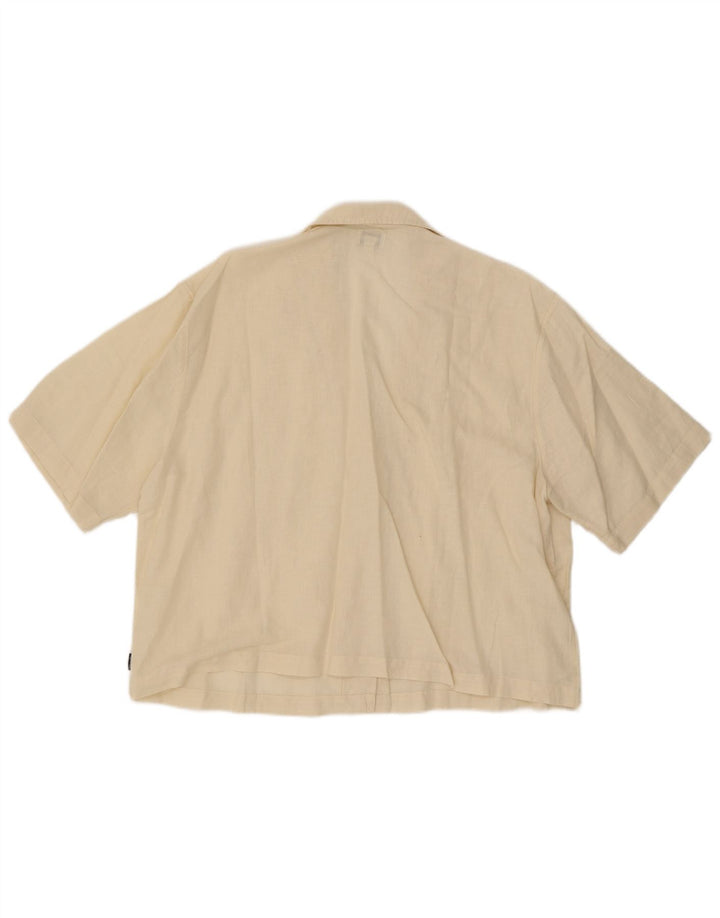 Wrangler Camisa extragrande de manga corta para mujer UK 46 Large Off White