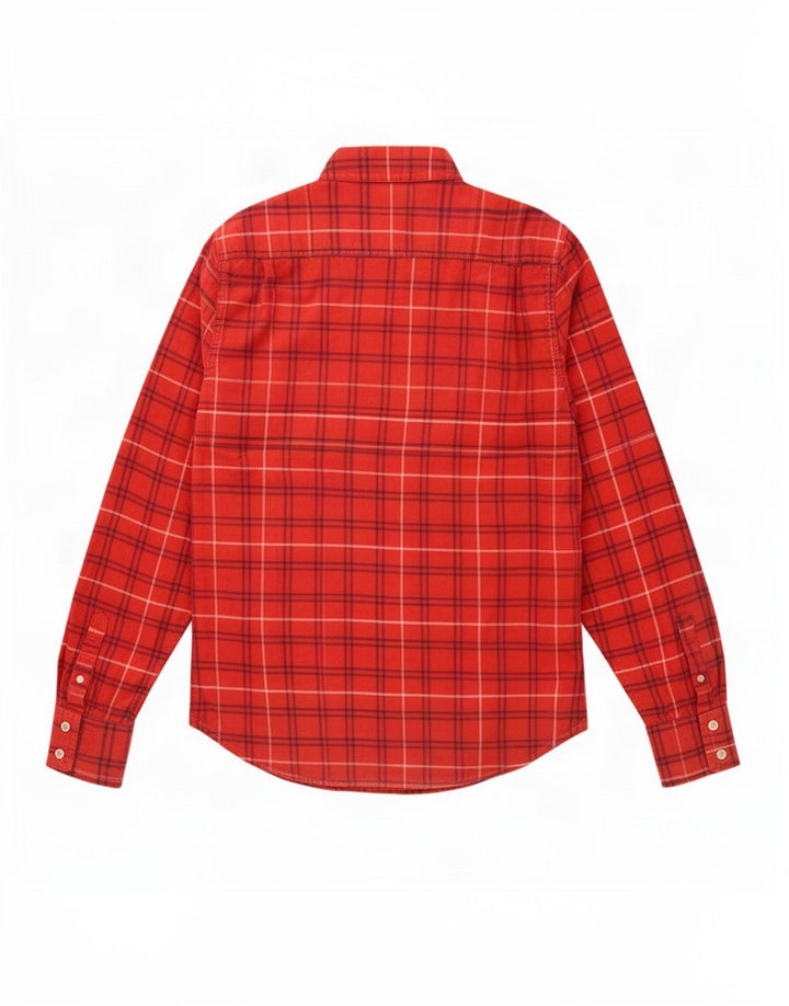 Superdry Camisa De Franela De Algodón Con Cuadros Rojos Grandes