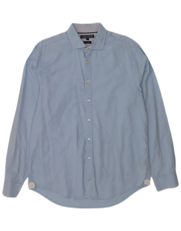 Tommy Hilfiger Camisa New York Fit para Hombre Algodón Azul Grande