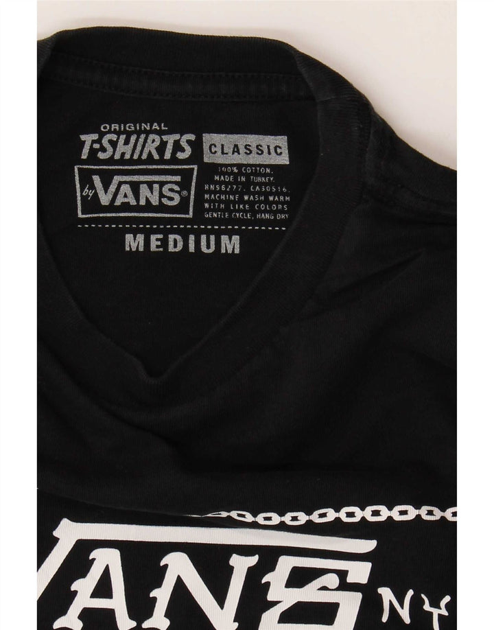 Vans Camiseta con gráfico de ajuste clásico para hombre Top mediano de algodón negro