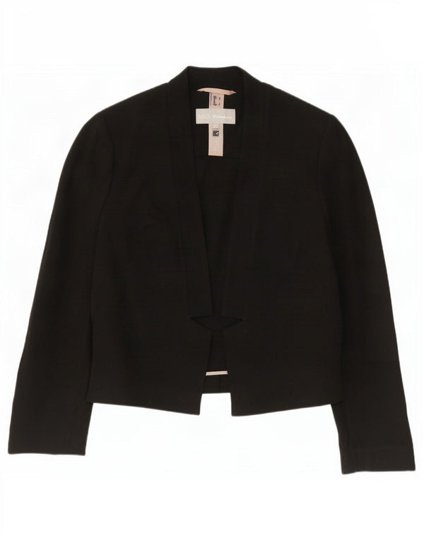 Marks & Spencer Chaqueta tipo blazer abierta para mujer UK 10 Small Black