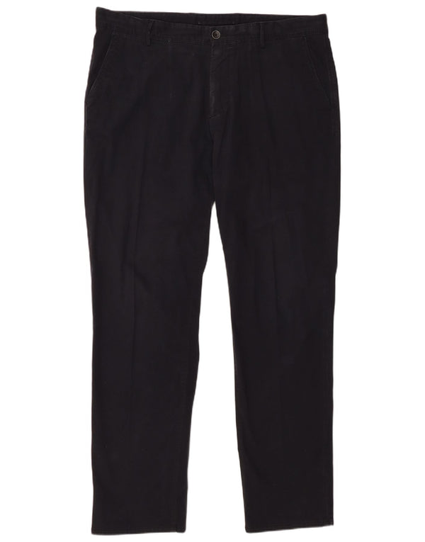MASSIMO DUTTI Pantalón chino de corte regular para hombre EU 44 Large W34 L31 Negro