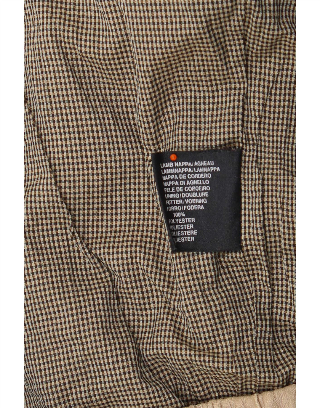 Chaqueta de cuero vintage para hombre Reino Unido 42 XL Beige