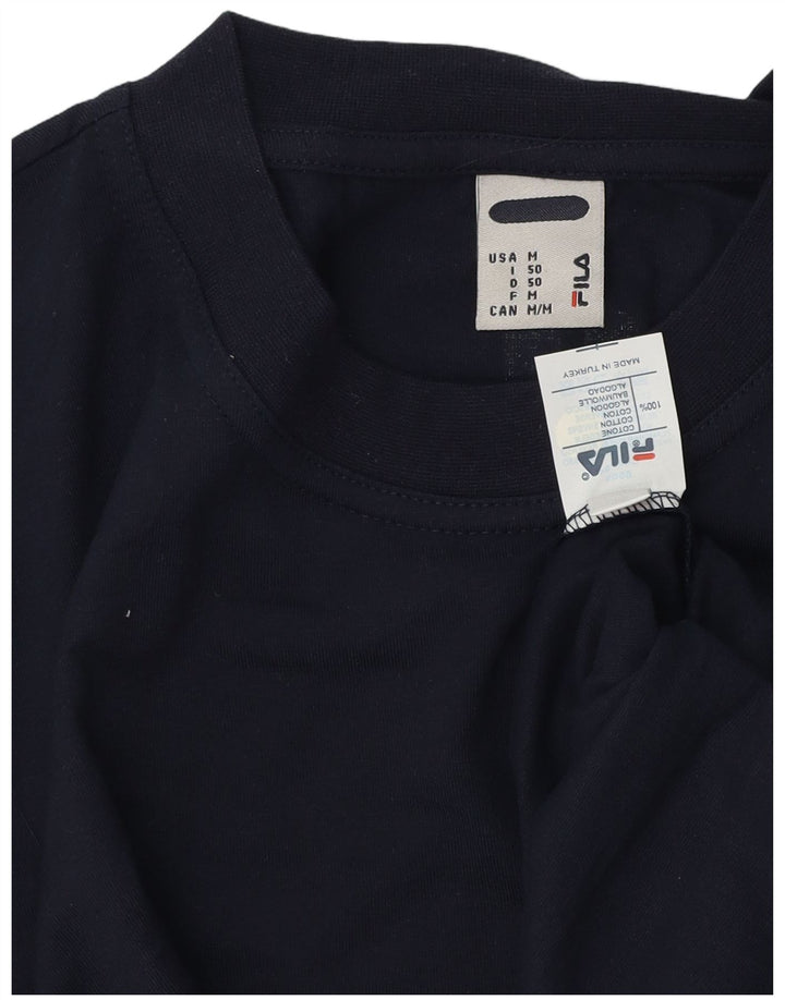 Fila Camiseta gráfica para hombre Top Medium Azul marino Algodón