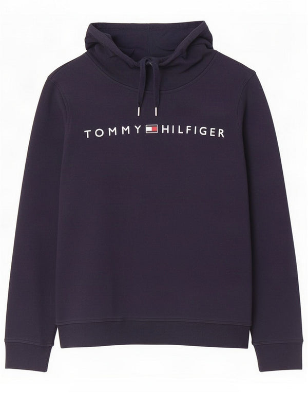 Tommy Hilfiger Sudadera gráfica para mujer Jumper UK 14 Medium Azul marino