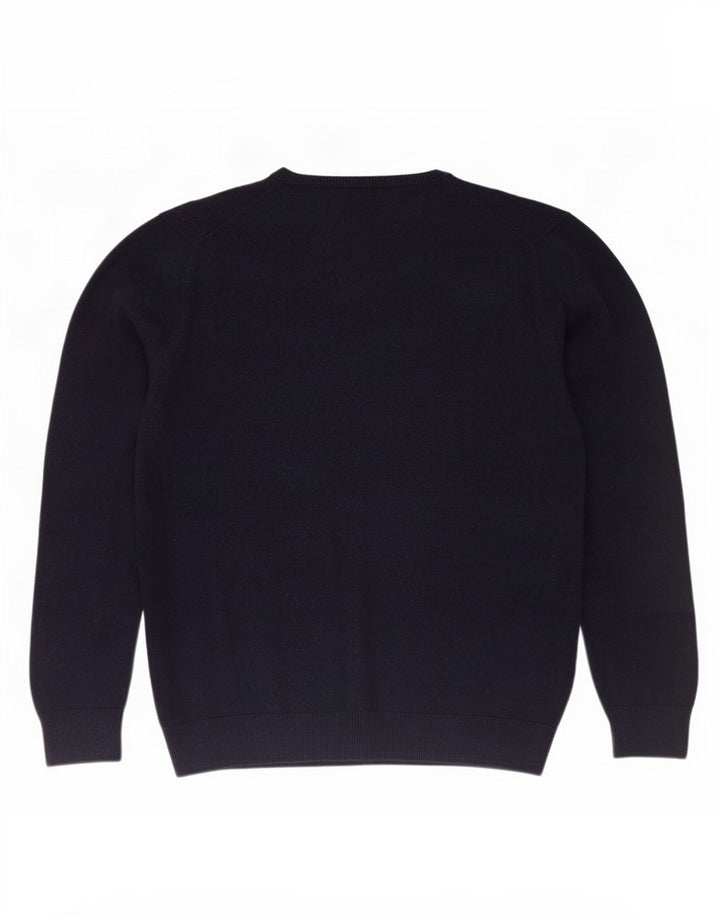 Lacoste Jersey de cuello redondo para hombre talla 5 grande azul marino