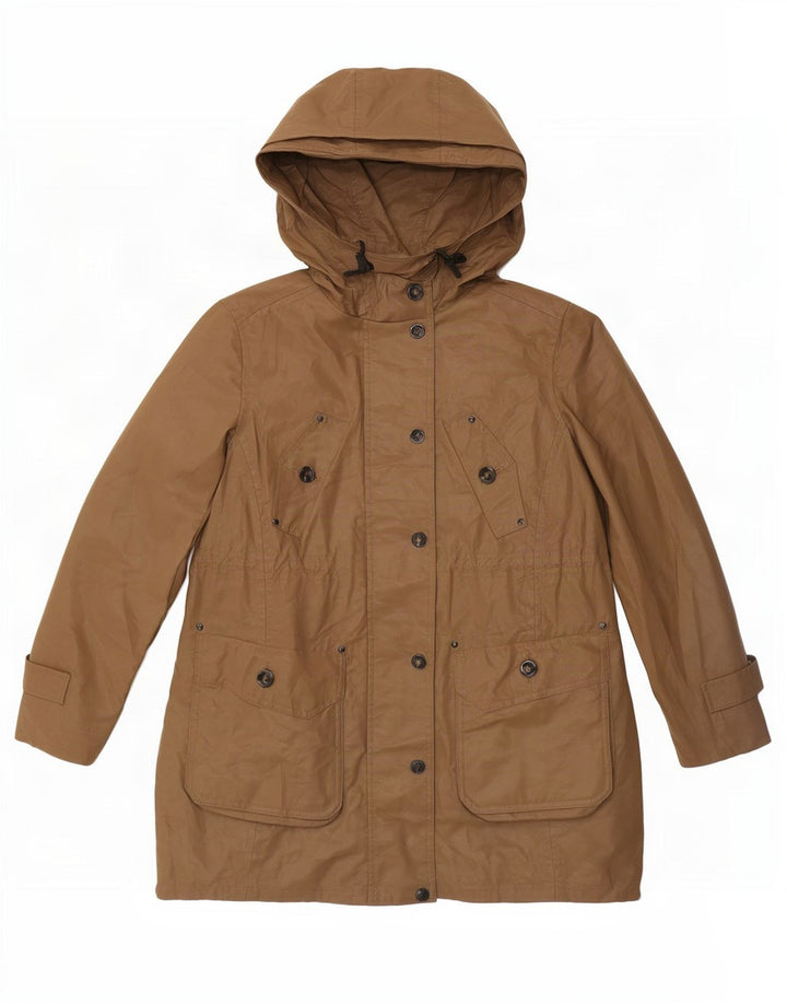 Massimo Dutti Parka con Capucha para Mujer UK 42 Algodón Beige Medio