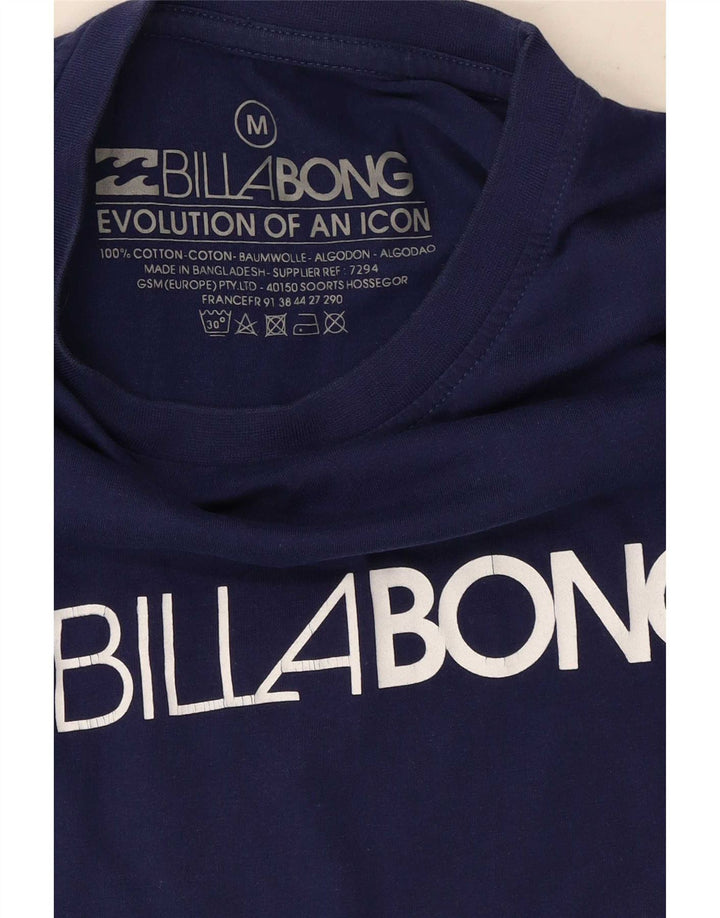Billabong Hombre Camiseta Gráfica Top Medium Azul Marino Algodón