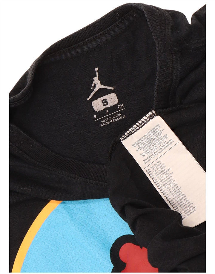 Jordan - Camiseta gráfica para hombre, talla pequeña, algodón negro